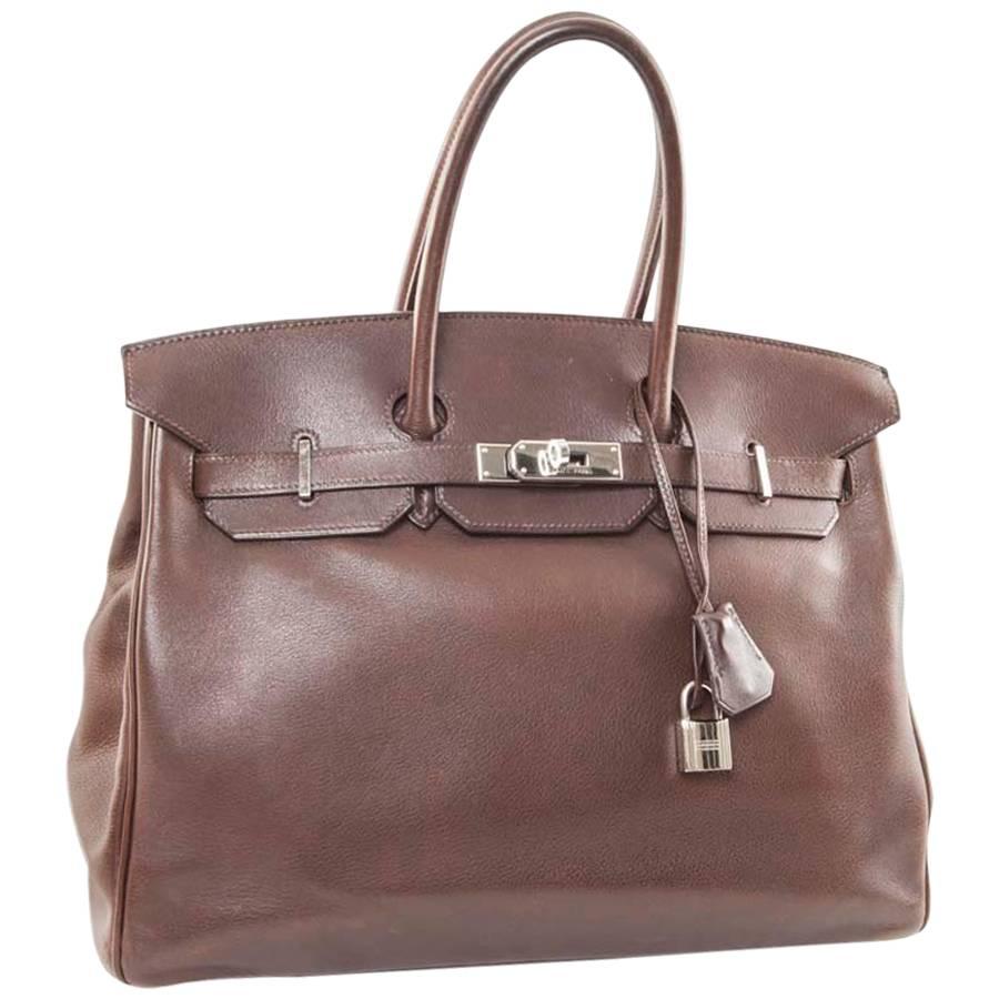 HERMES Bag Birkin 35 in Soft Chocolate Leather