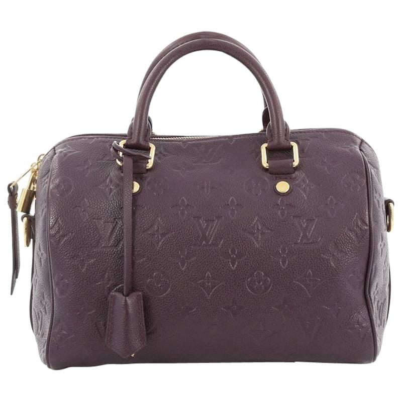 Louis Vuitton Speedy Bandouliere Bag Monogram Empreinte Leather 25