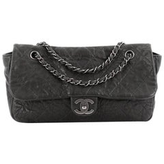 Chanel Le Marais Distressed Leather Jumbo Classic Flap Bag 