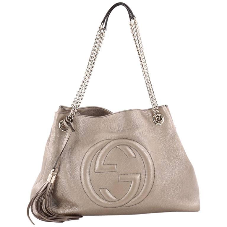 Gucci Soho Shoulder Bag Chain Strap Leather Medium at 1stdibs