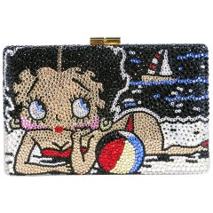 90s Limited Edition Katherine Baumann Betty Boop Crystal Encrusted Minaudiere