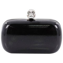Alexander McQueen Skull Box Clutch Patent Leather Small