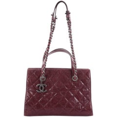 Chanel CC Crave Tote Quilted Glazed Caviar