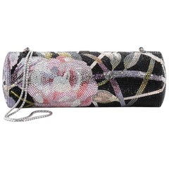 Judith Leiber Floral Minaudiere Crystal Long