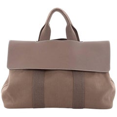 Hermes Valparaiso Handbag Toile and Leather MM
