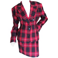 Jean Paul Gaultier 1980's Red Tartan Suit 7
