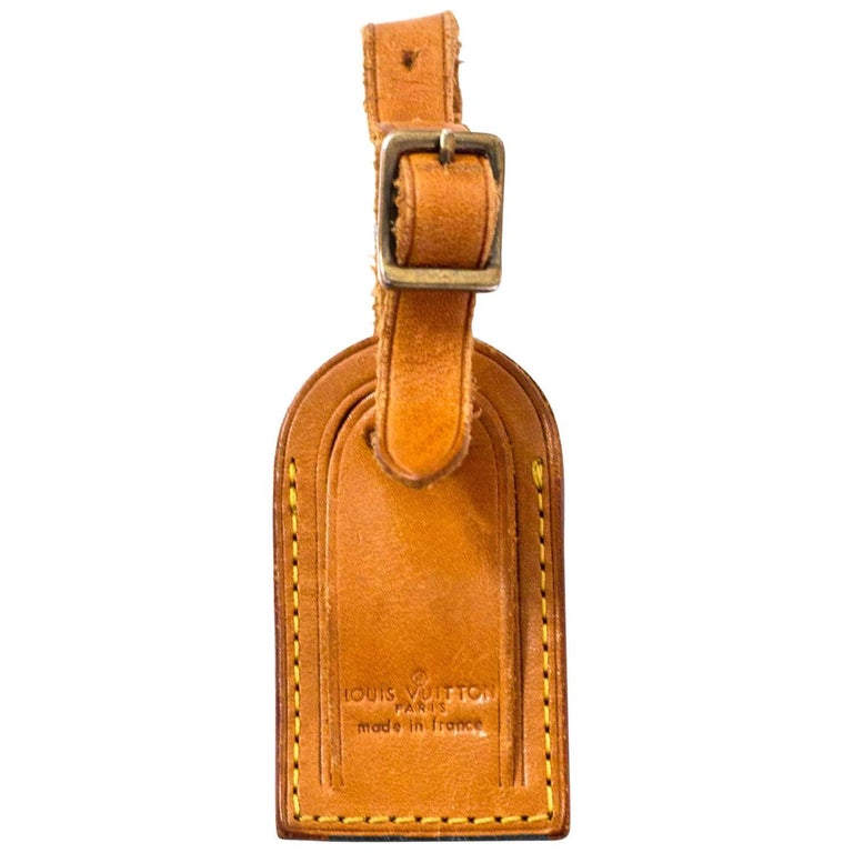 Louis Vuitton Small Vachetta Leather Luggage Tag For Sale at 1stDibs
