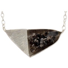 Smoky Quartz in Sterling Silver Necklace