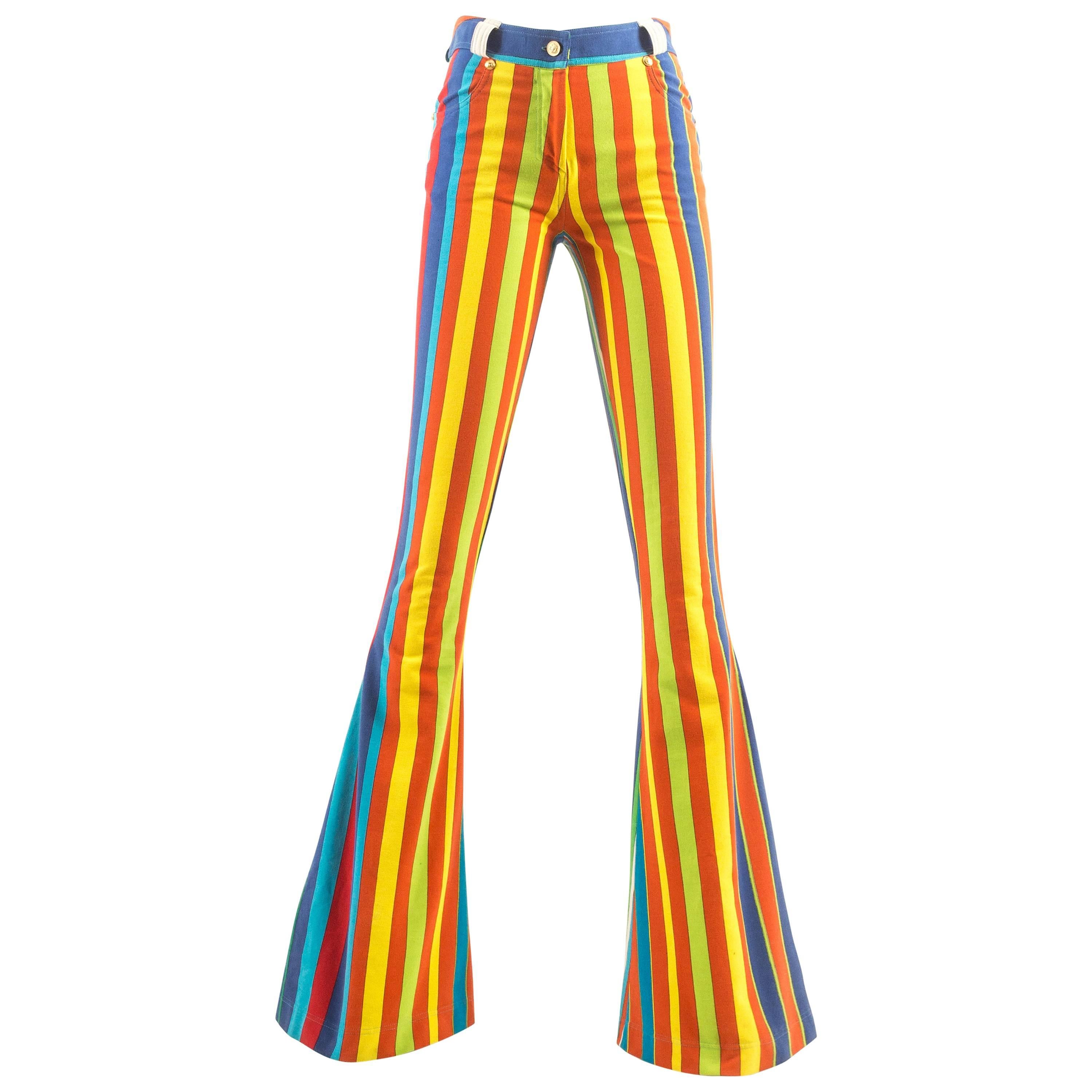 Gianni Versace striped extra wide flared pants, Spring-Summer 1993 