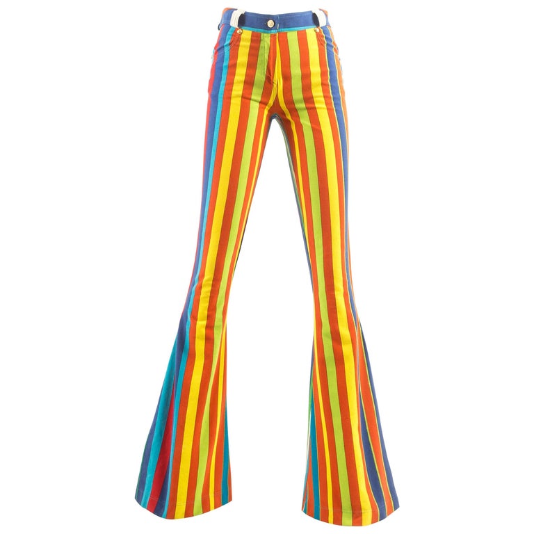 flared pants striped