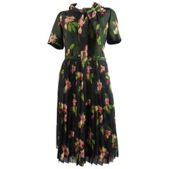 Flowered Dress With Removable Skirt, circa 1940