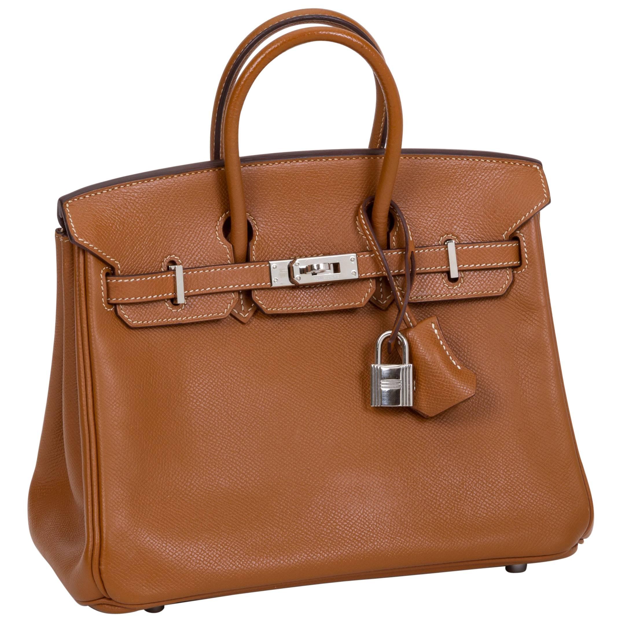 Hermès Cream Epsom 25 cm Sellier Birkin with Palladium at 1stDibs