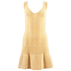 Alaia Spring-Summer 1996 beaded lemon knit cocktail sequin dress