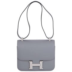 Hermes Gris Mouette Constance 24 CM Bag