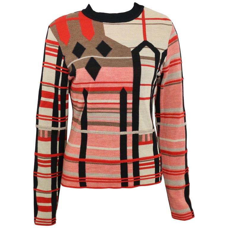 Vintage 80s Bazar by Christian Lacroix Colour Blocked Wool Sweater For Sale  at 1stDibs | christian lacroix sweater, la croix sweater, christian lacroix  cross sweater
