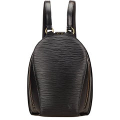 Retro Louis Vuitton Black Epi Mabillon Backpack