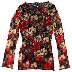 Jean Paul Gaultier Floral Longlseeve Top Sz L 9