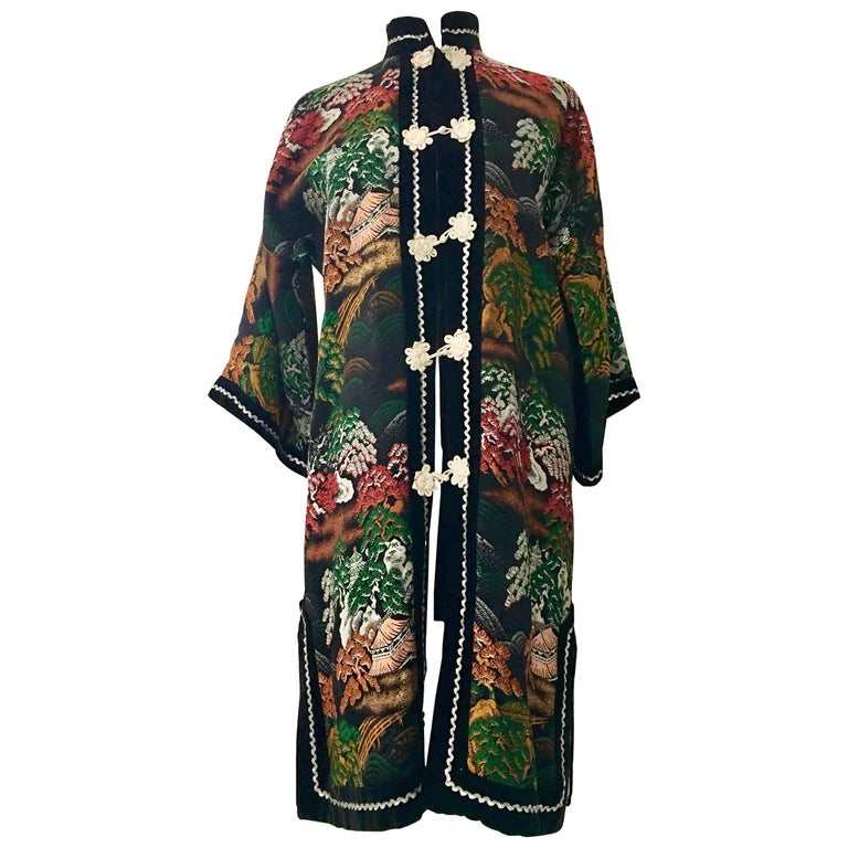 Vintage Silk Emboridered Kimono Dinner JacketHong Kong at 1stDibs