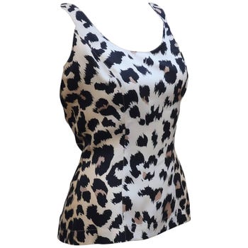 Thierry Mugler Silk Leopard-Print Top, ca. 1990