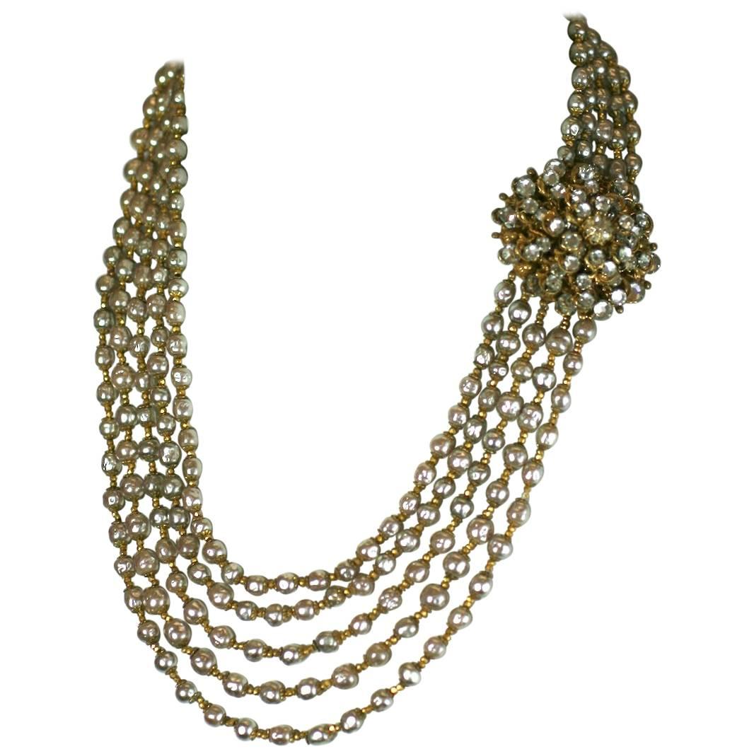 Miriam Haskell Elaborate Multi Strand Necklace
