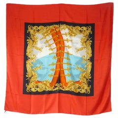 RARE Dior Vintage Géant 138 cm Twill Silk Scarf / Excellente Condition