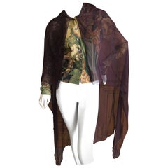 Dolce & Gabbana Vintage Harvest Print Jacket with Attached Chiffon Cape 8