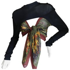 Jean Paul Gaultier Maille Unusal Cropped Vitage Sweater with Attached Scarves 4