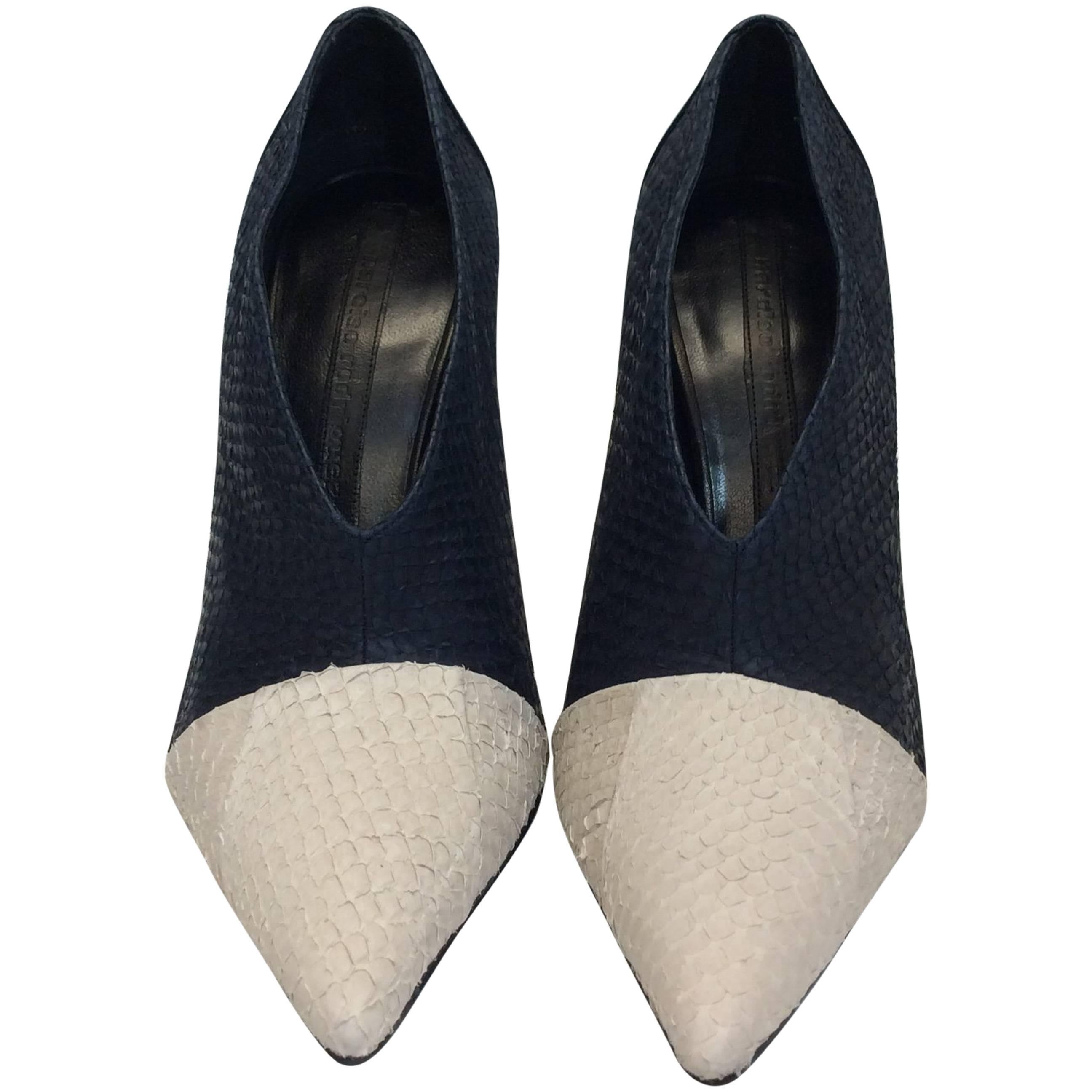 Narciso Rodriguez  Navy Bootie For Sale