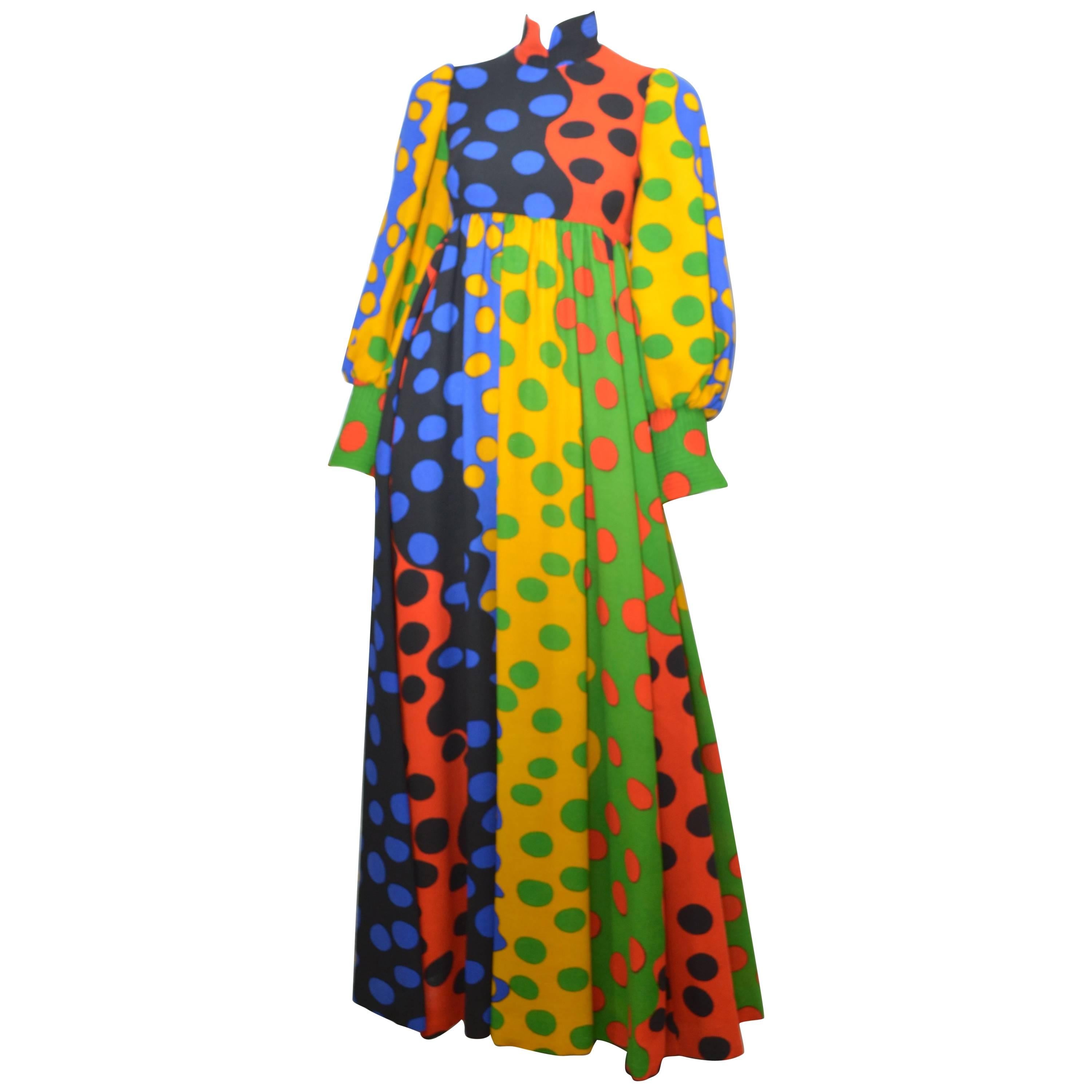 Jean Muir 1970s Maxi Dress