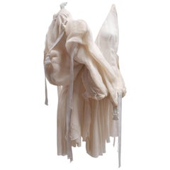 Meadham Kirchoff Cream Silk Parachute Runway Dress S/S 10