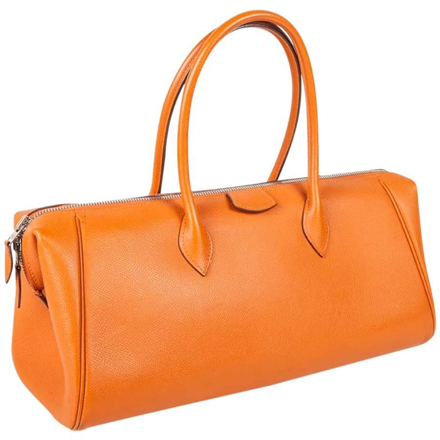 HERMES 'Bombay' Bag in Orange Epsom Leather