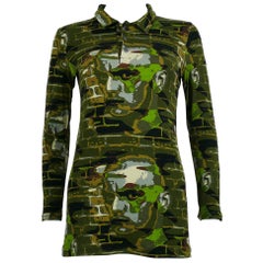 Jean Paul Gaultier Vintage Camouflage Faces Long Sleeve T Shirt Tunic