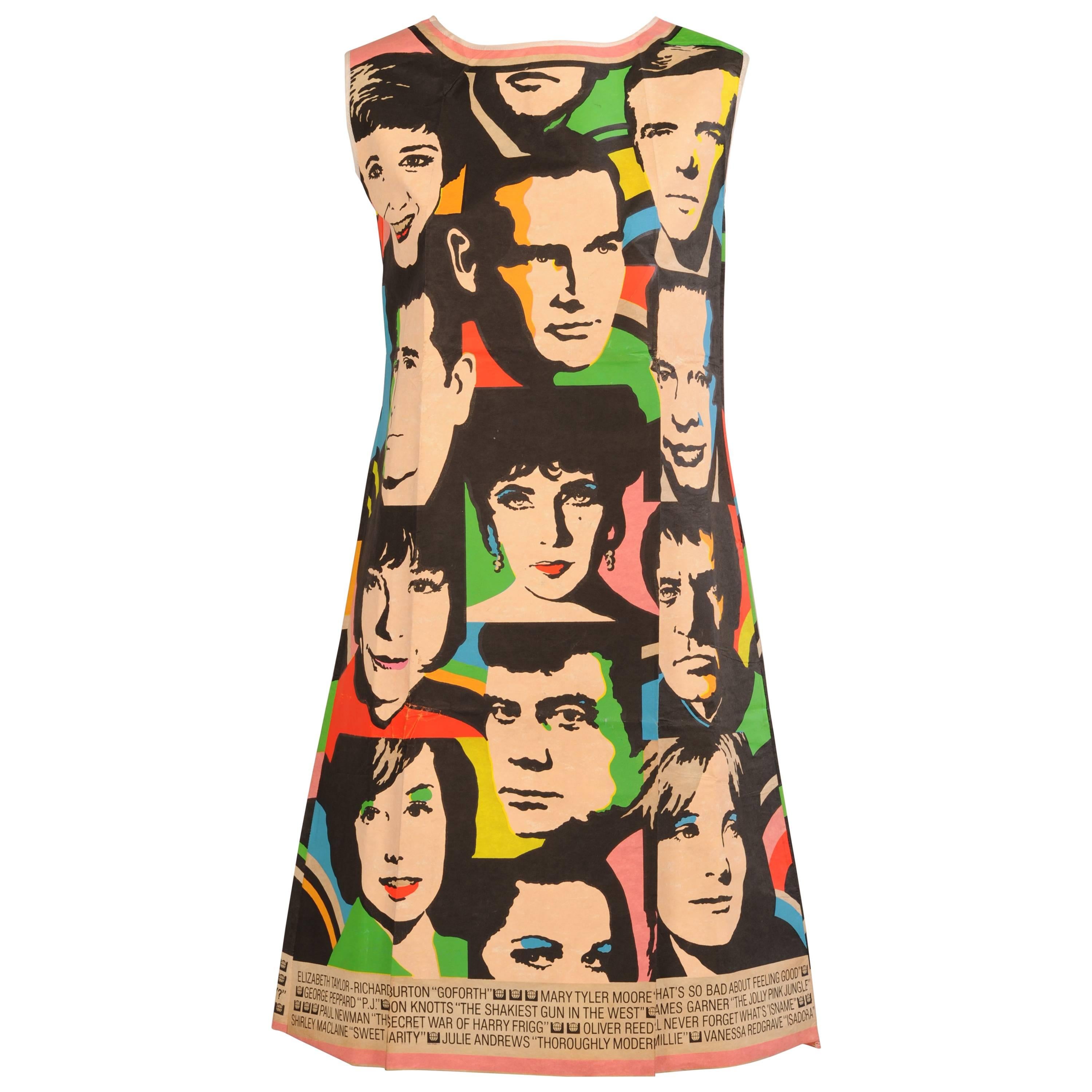 Universal Studios Paper Dress "The Big Ones for '68" style of Andy Warhol