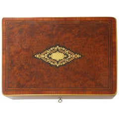 COLLECTIBLE RARE Secret Box Boulle Marqueterie Napoleon III / 19em Siecle
