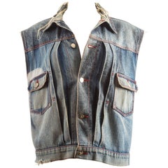 Vivienne Westwood Autumn-Winter 1992 Marlene Dietrich print denim vest