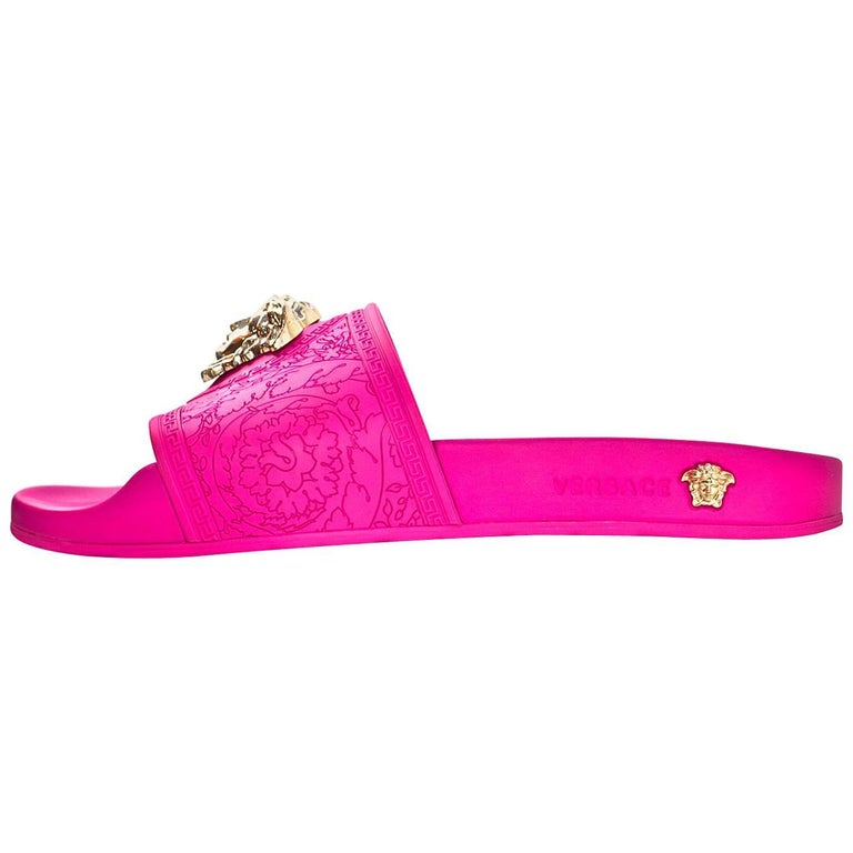 Versace medusa pink heels Clearance