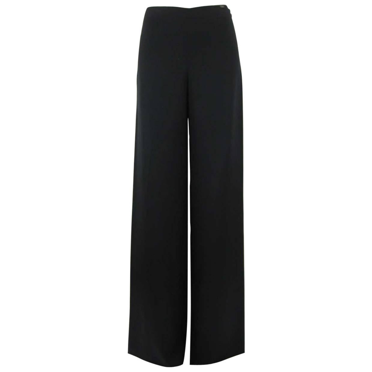 Chanel Black Silk Satin Palazzo Evening Pants at 1stDibs | black ...
