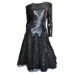 Mignon Sequin and Tulle Dress 1980s