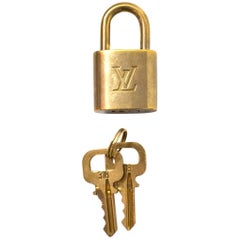 Louis Vuitton Brass Logo Lock & Keys with Box #318