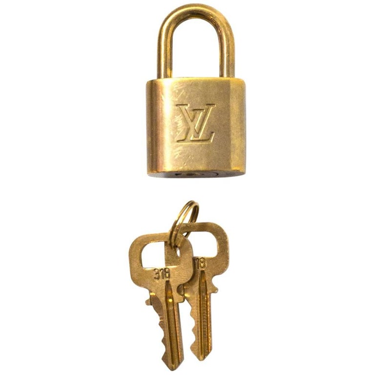 Louis Vuitton Brass Logo Lock and Keys with Box #318