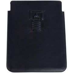 Roberto Cavalli Black Leather iPad Sleeve With a Logo 12