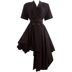 John Galliano "Blanche Dubois" asymmetric draped coat dress, Spring-Summer 1988