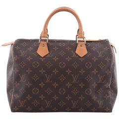 Louis Vuitton Speedy Handbag Monogram Canvas 30 Louis Vuitton Speedy Handbag Monogram Canvas 30