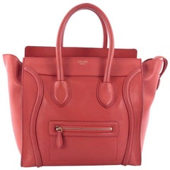 Celine Luggage Handbag Smooth Leather Mini