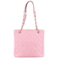 Chanel Petite Shopping Tote Quilted Caviar