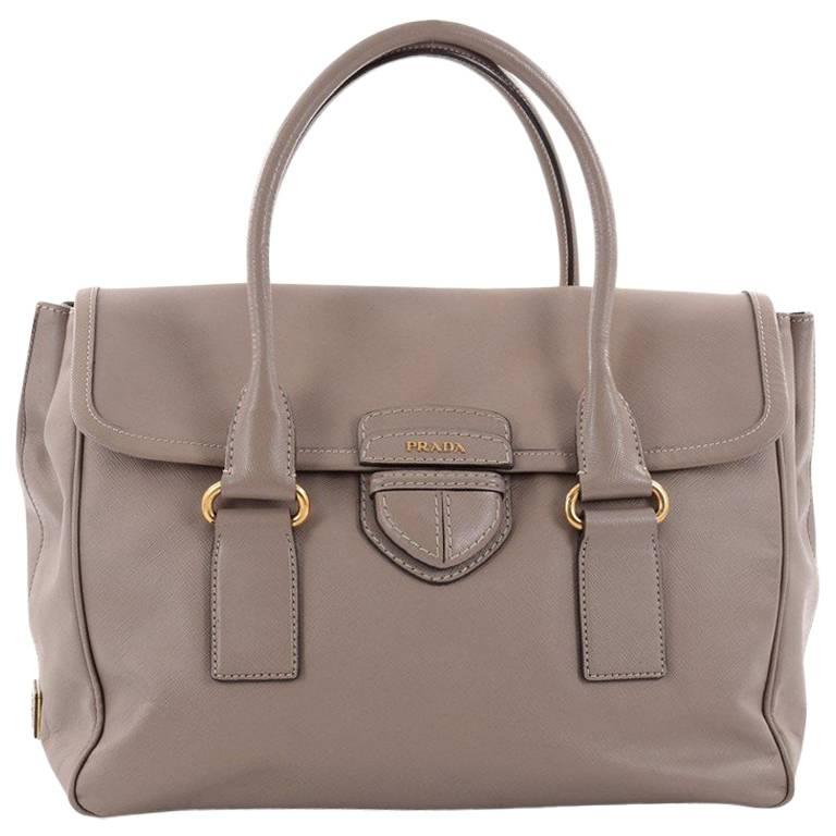 Prada Pattina Satchel Saffiano Leather Medium