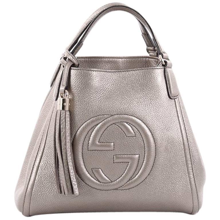 Gucci Soho Convertible Top Handle Bag Leather Small at 1stDibs