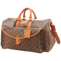 Louis Vuitton Saks Large Monogram Duffel Bag Overnight Travel Keepall Rare 70s