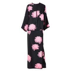 Yves Saint Laurent Couture Crysanthemum Pattern Evening Ensemble