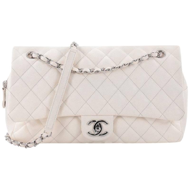 Chanel Easy Flap Bag Quilted Caviar Jumbo